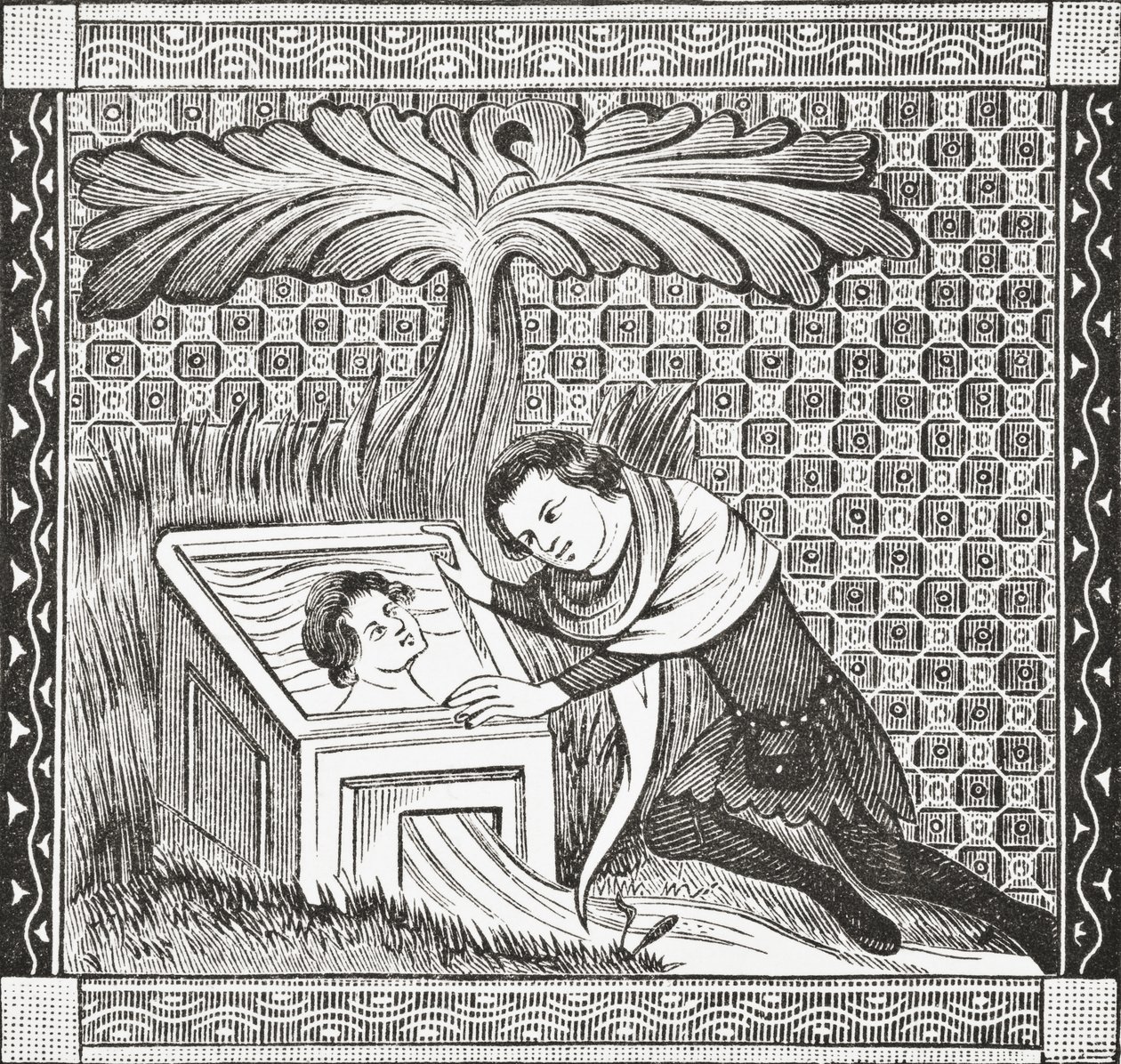 Nárcisz a szökőkútnál, 1878 alkotó: English School