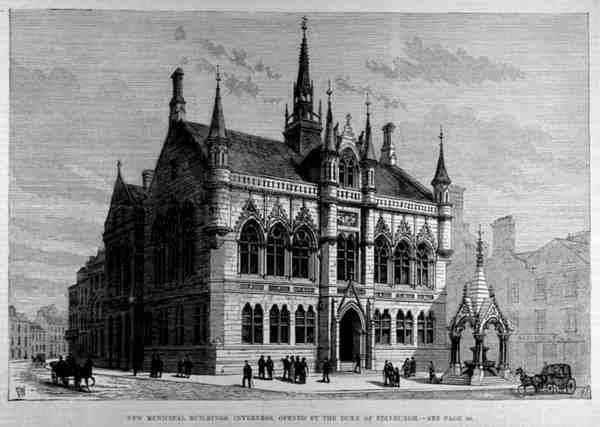 Új önkormányzati épületek, Inverness: The Illustrated London News, 1882. január 28. alkotó: English School