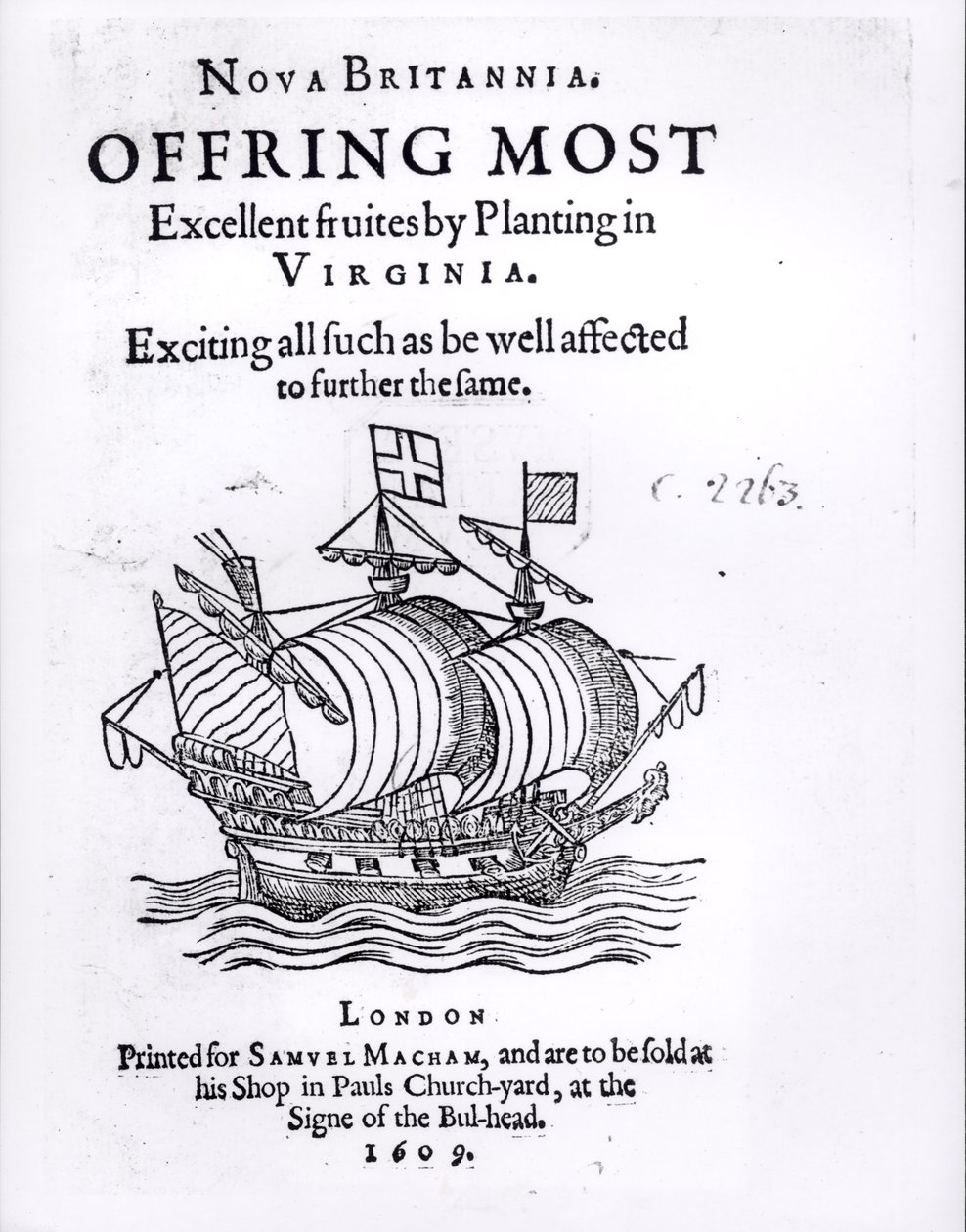Nova Britannia. A legkiválóbb gyümölcsök ültetése Virginiában, 1609 alkotó: English School