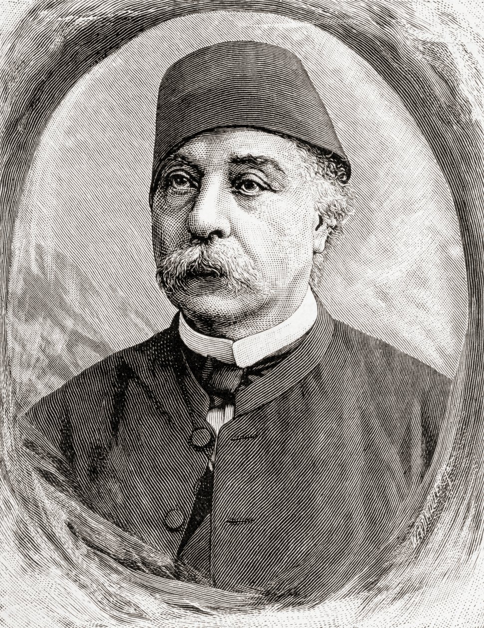 Nubar pasa, 1890 (fametszet) alkotó: English School