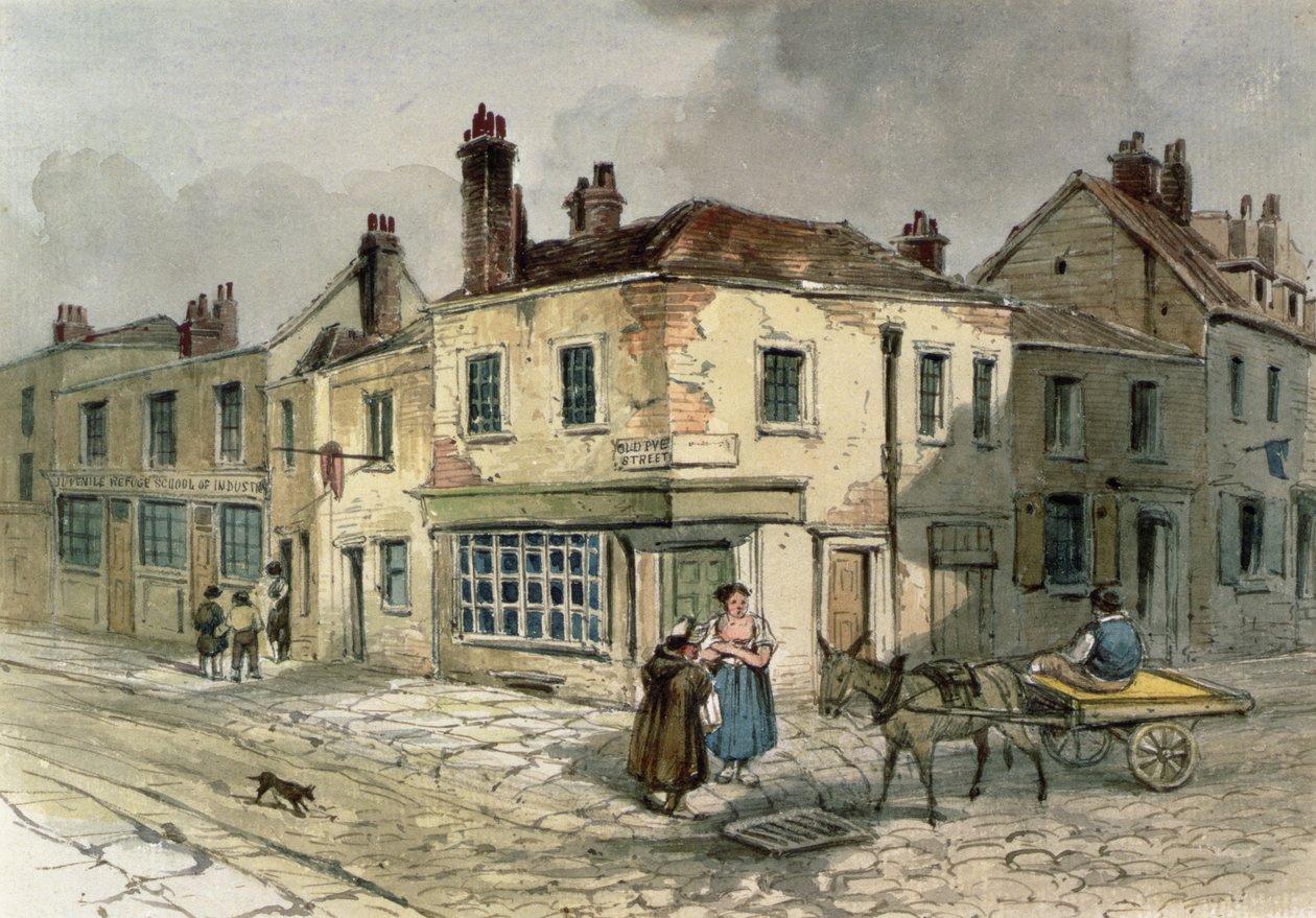 Old Pye Street, Westminster, 1849 (wc papíron) alkotó: English School