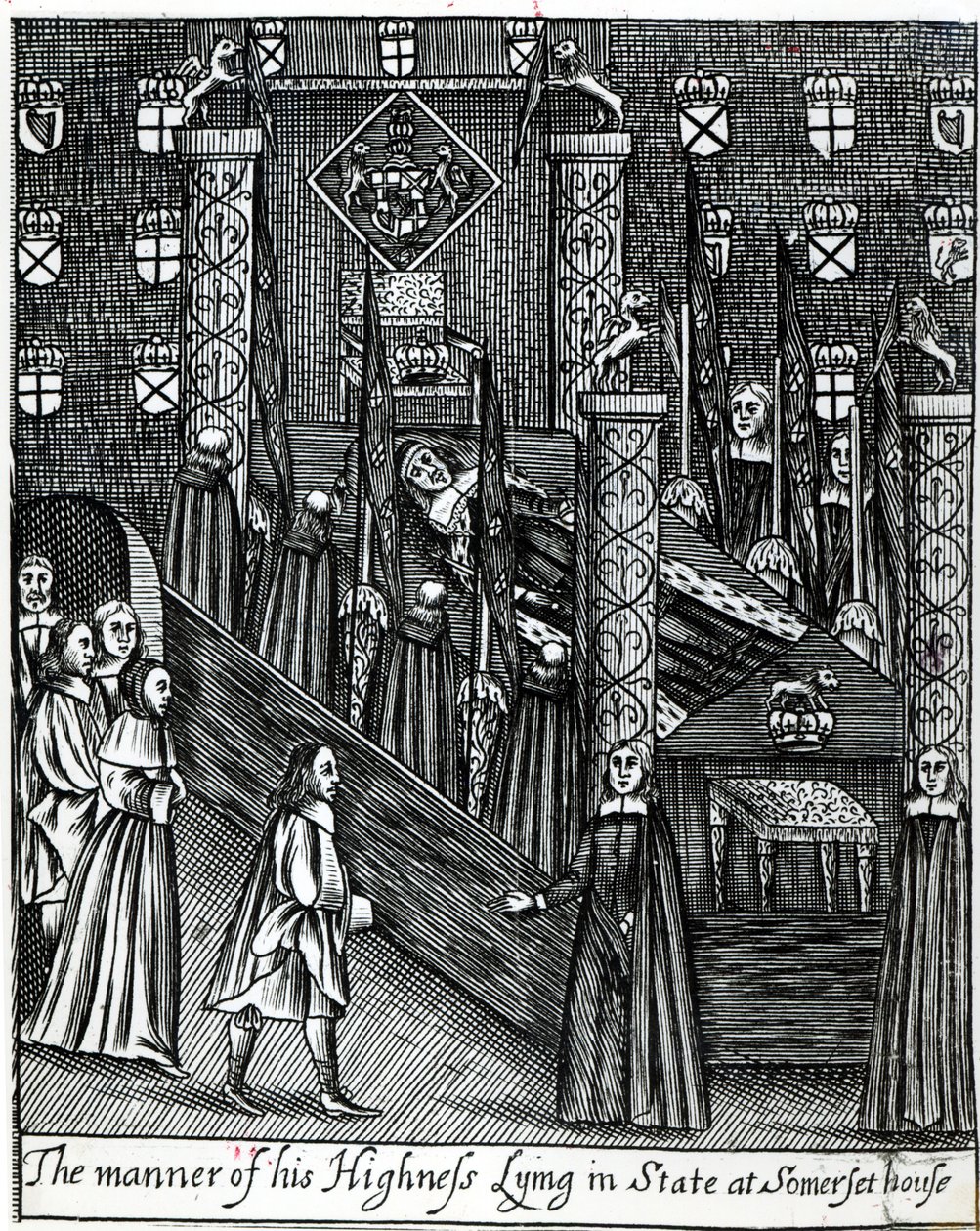 Oliver Cromwell (1599-1658) Államban fekvő, 1658 körül alkotó: English School