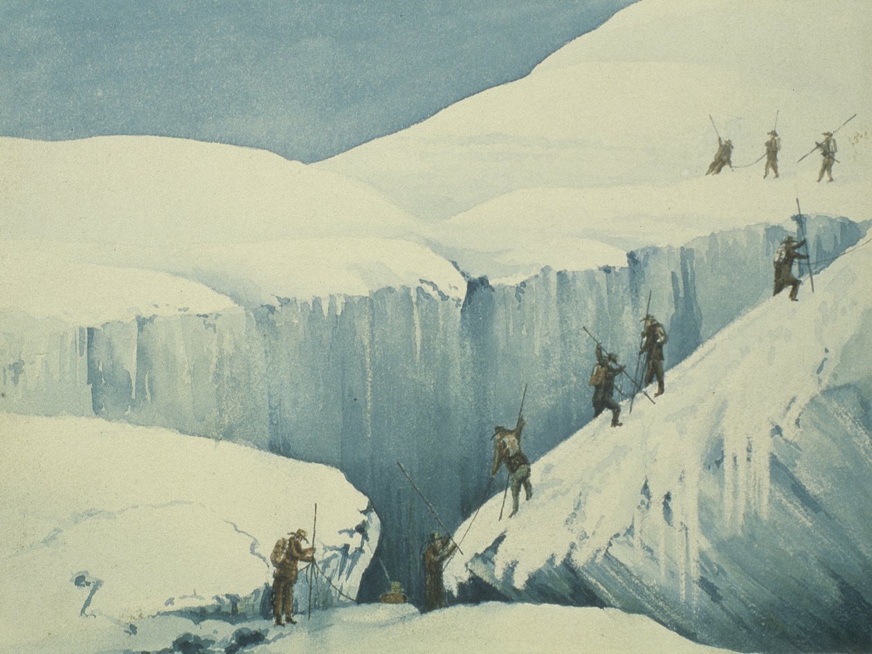 Az emelkedésről, Charles Fellows (1799-1860) A Mont Blanc csúcsáig való emelkedésről szóló narratívából, 1827 alkotó: English School