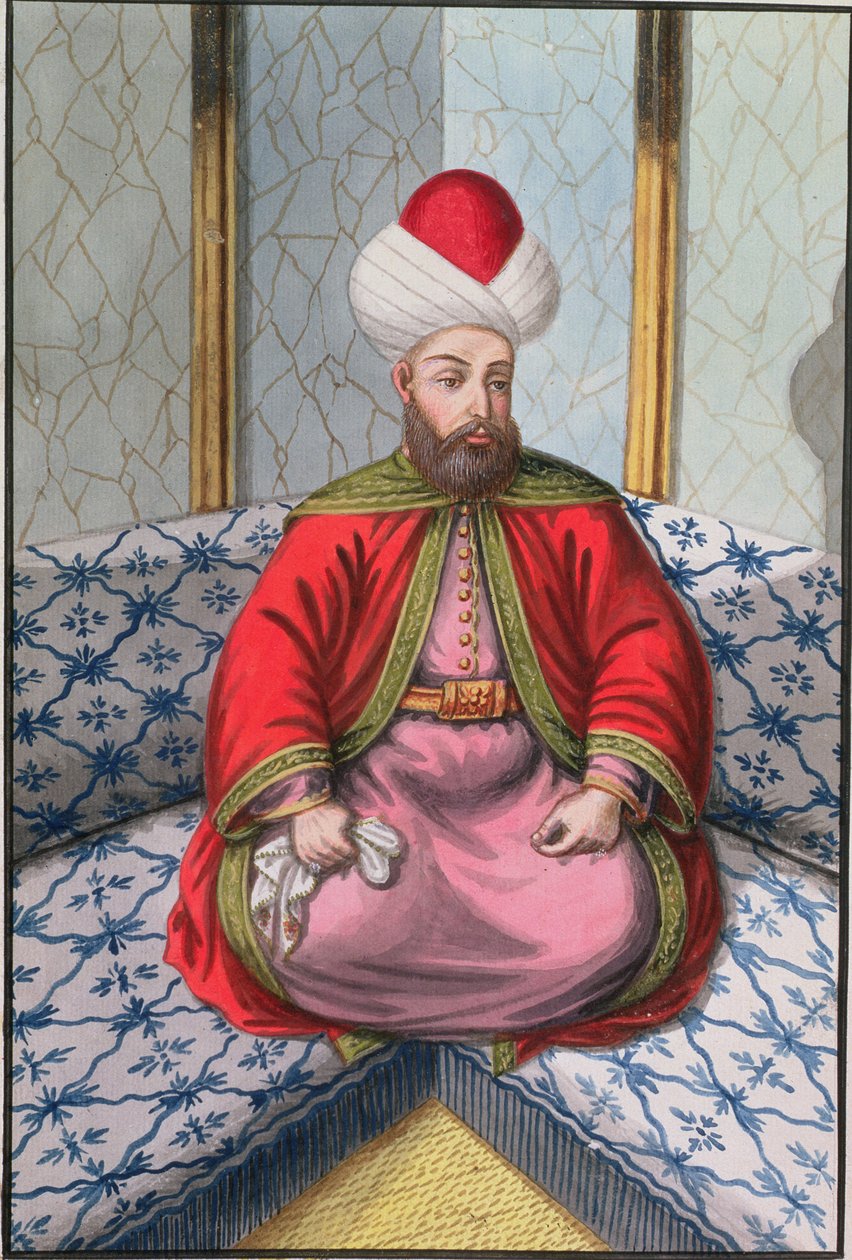 Orkhan (1288-1359), szultán 1326-59, a Törökországi császárok portréiból, 1808 (wc) alkotó: English School