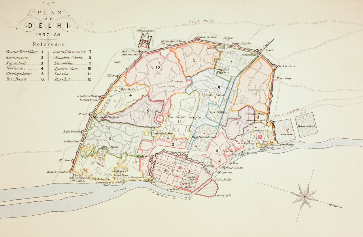 Delhi terve, 1883 alkotó: English School
