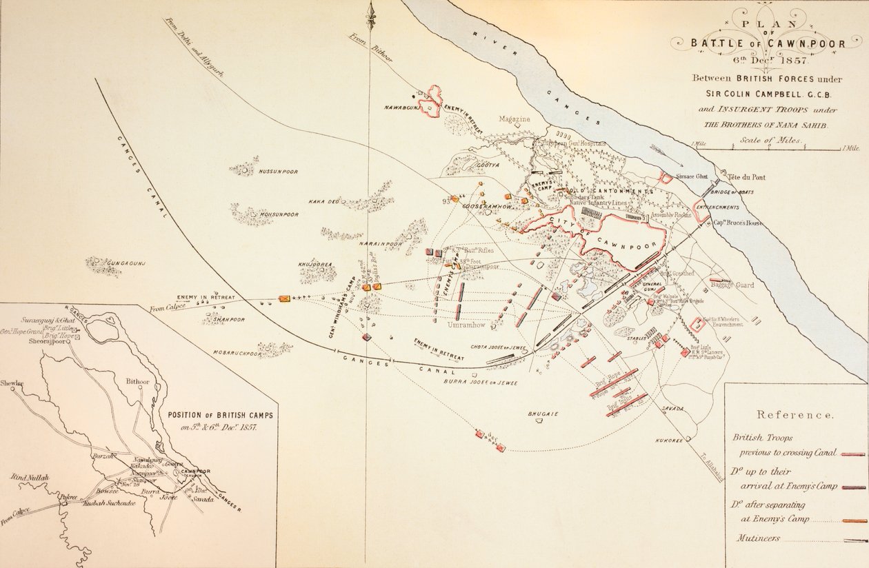 A CawnPore-i csata terve, 1883 alkotó: English School