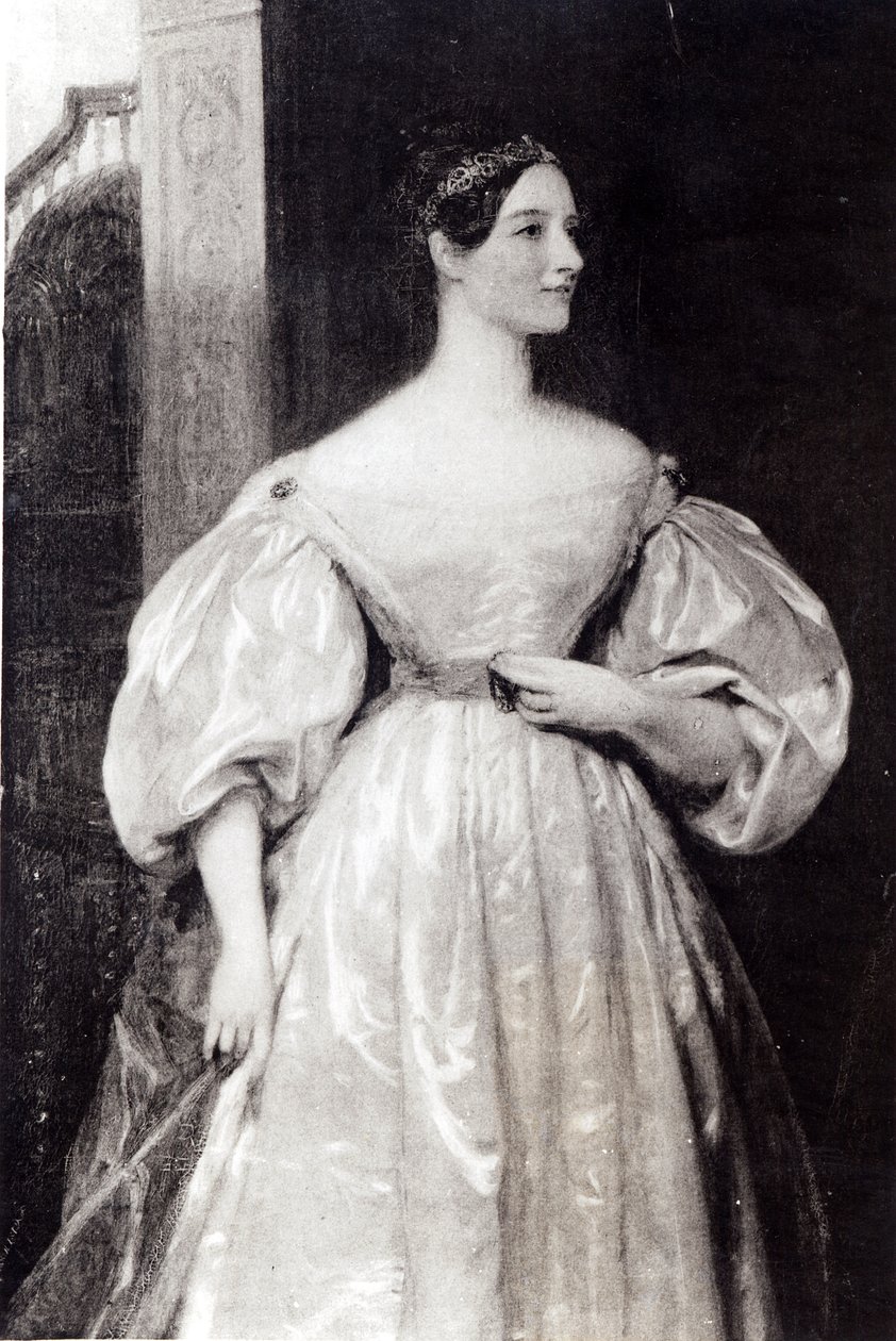 Augusta Ada Byron (1815-52) Lovelace grófnő portréja alkotó: English School