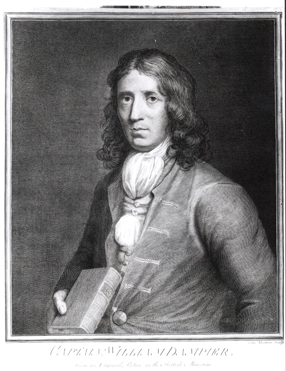 William Dampier kapitány (1652-1715) portréja, Sherwin metszete alkotó: English School