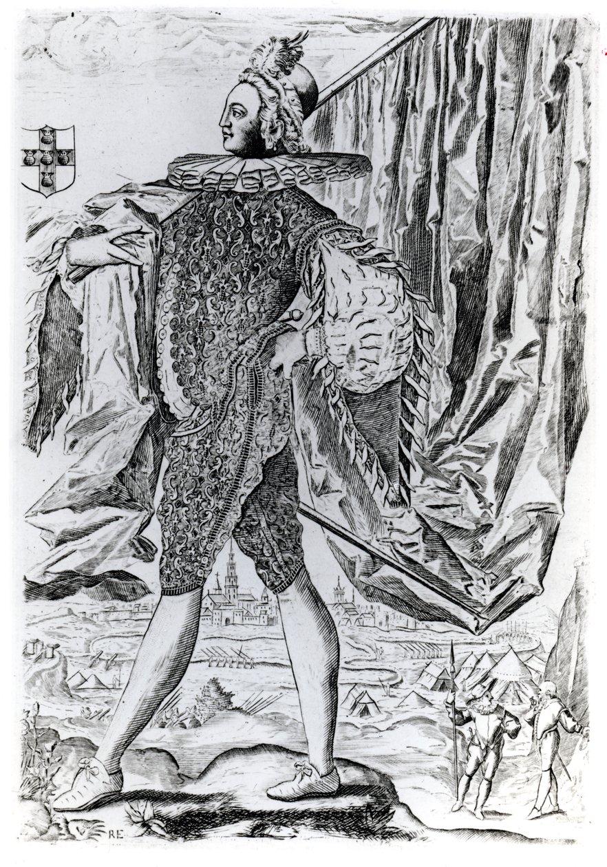 George Villiers, Buckingham első hercegének (1592-1628) portréja Renold Elstrack (1571-kb. 1630) metszetében alkotó: English School