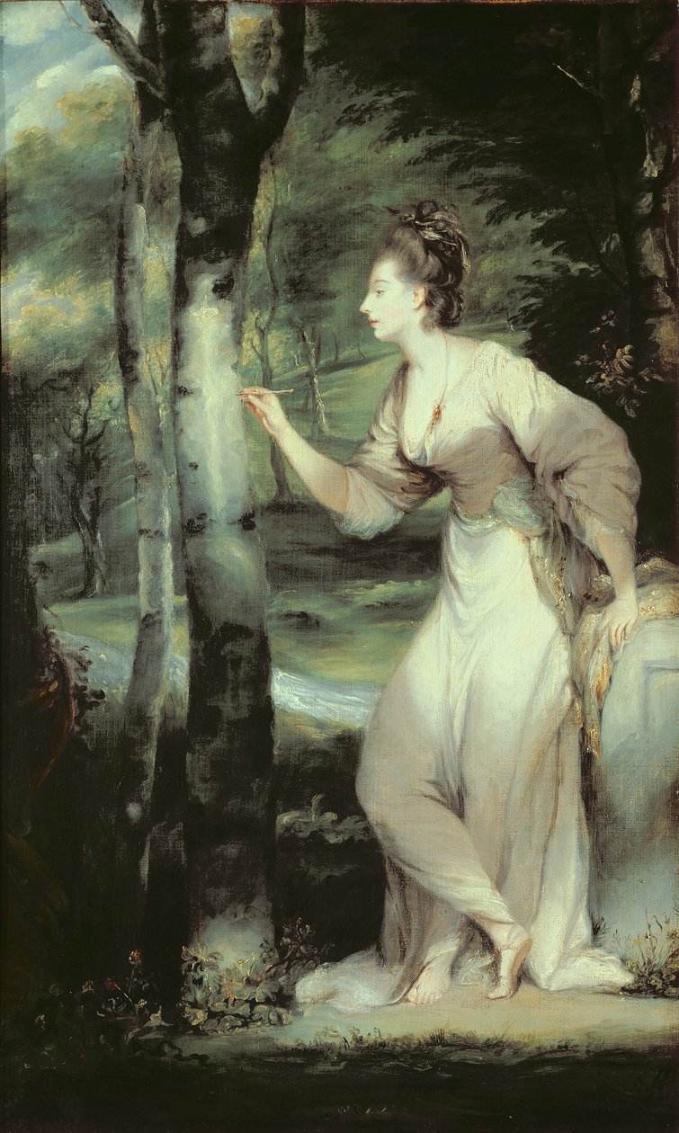 A marylandi Joanna Lloyd portréja Sir Joshua Reynolds (1723-92) festménye vagy műterme után alkotó: English School