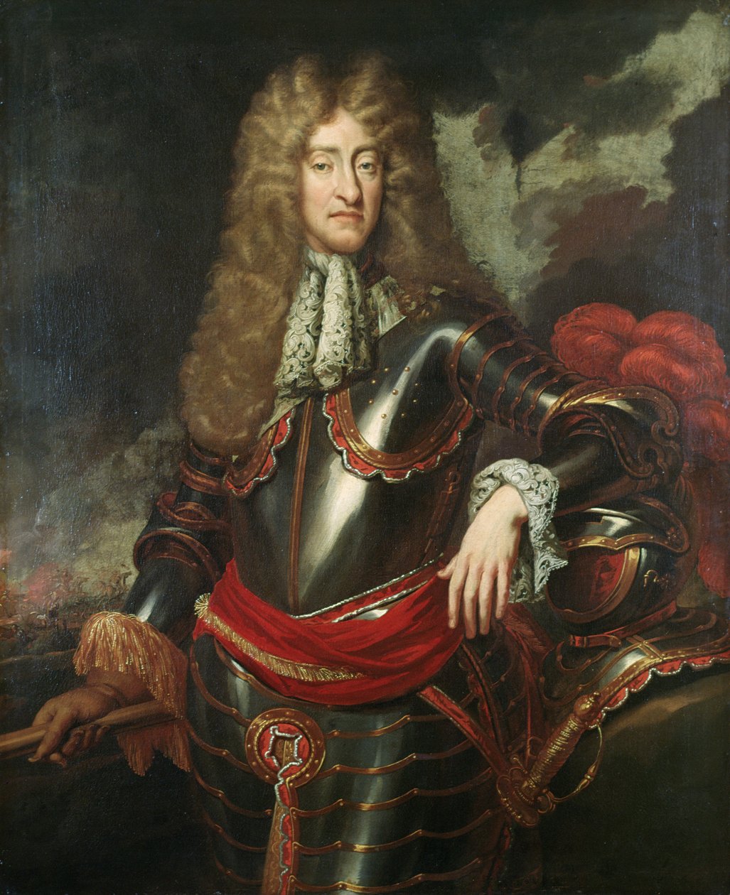 II. Jakab király portréja, 1690 körül alkotó: English School