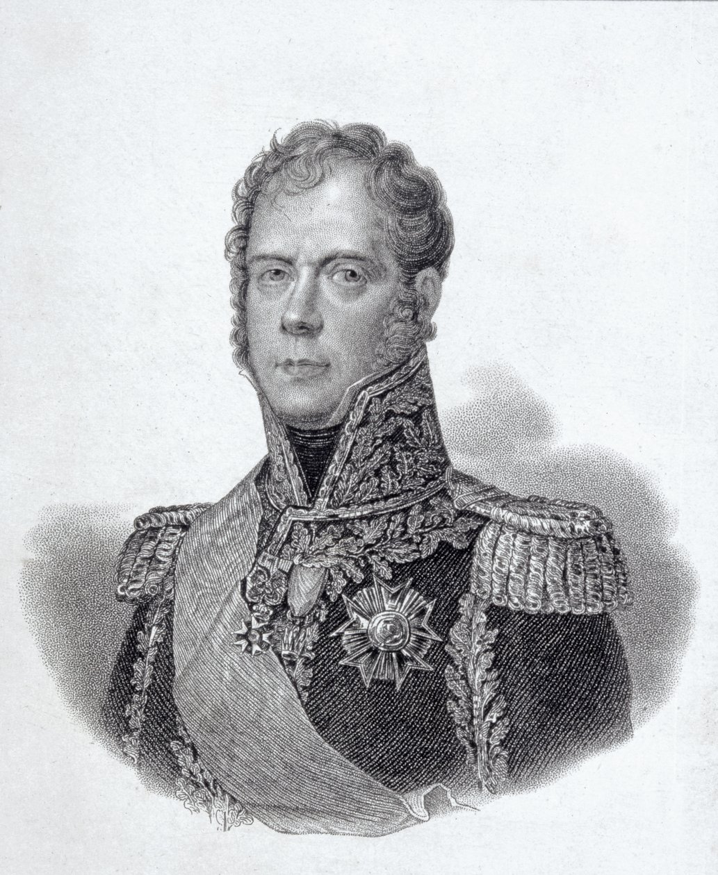 Michel Ney (1769-1815), Elchingen hercege, Moskowa hercegének portréja alkotó: English School