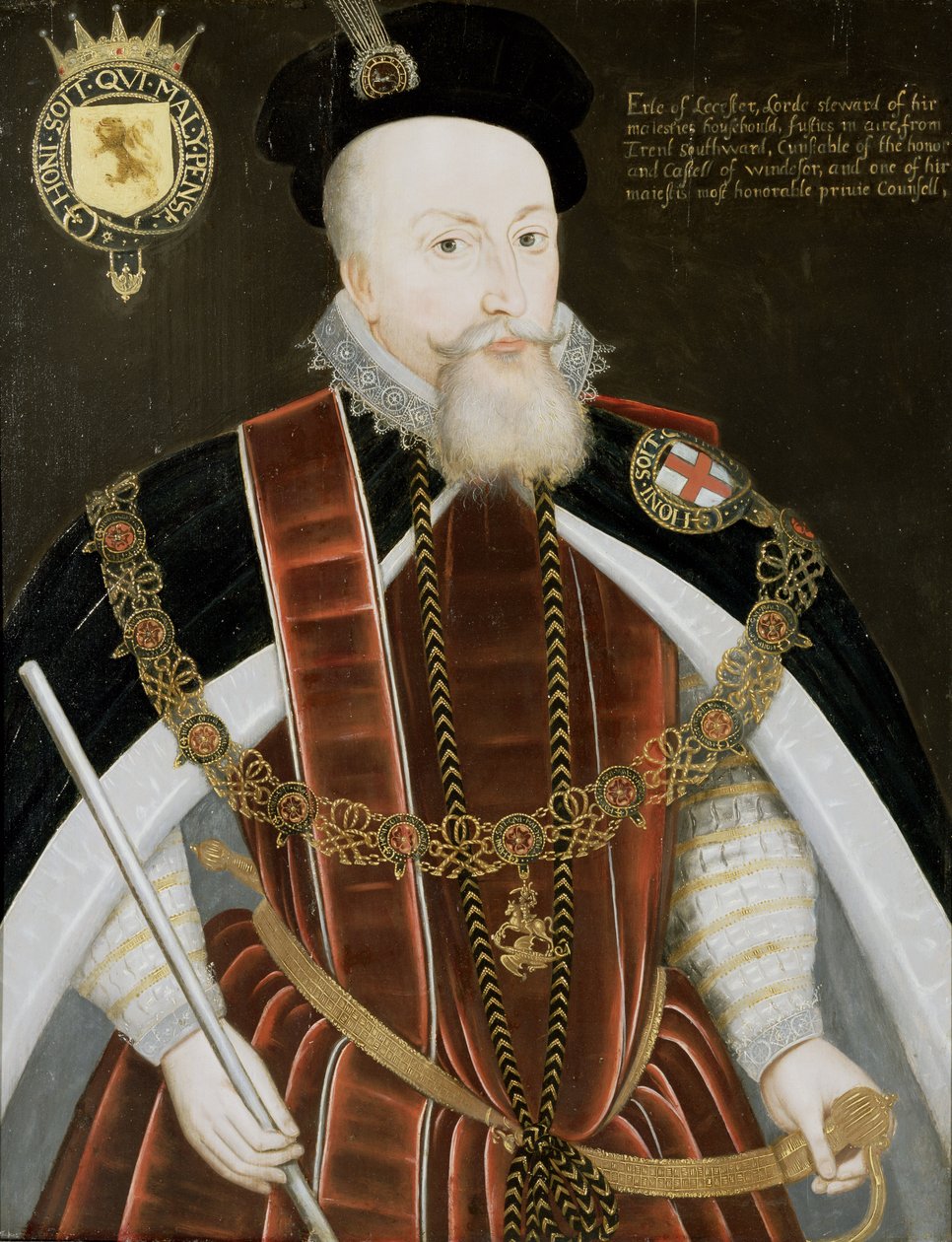 Robert Dudley (1532-88) Leicester grófjának portréja alkotó: English School