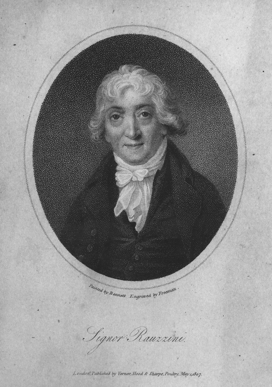 Venanzio Rauzzini (1746-1810) portréja, amelyet Samuel Freeman (1773-1857) vésett alkotó: English School