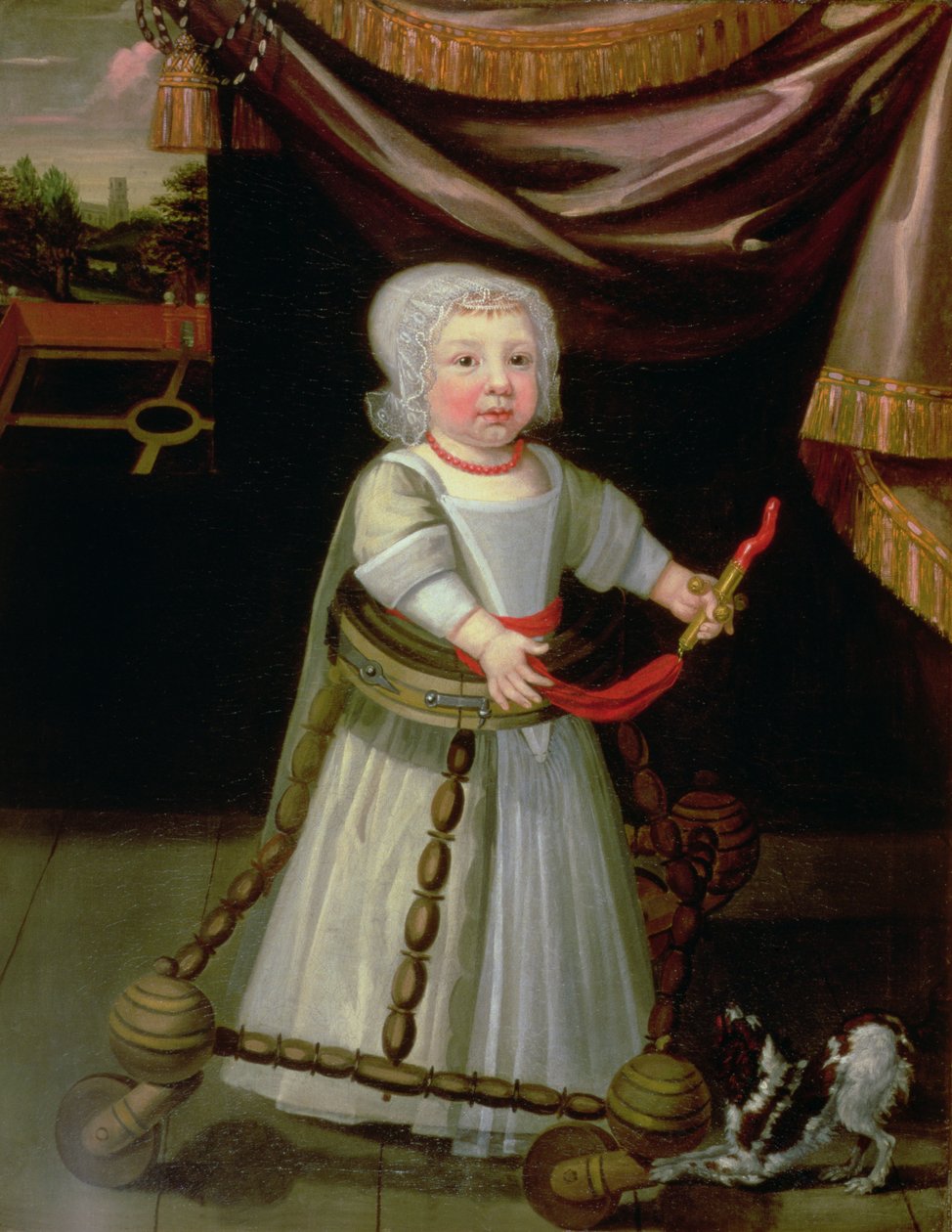 Korallcsörgős fiú portréja, 1650-60 körül alkotó: English School
