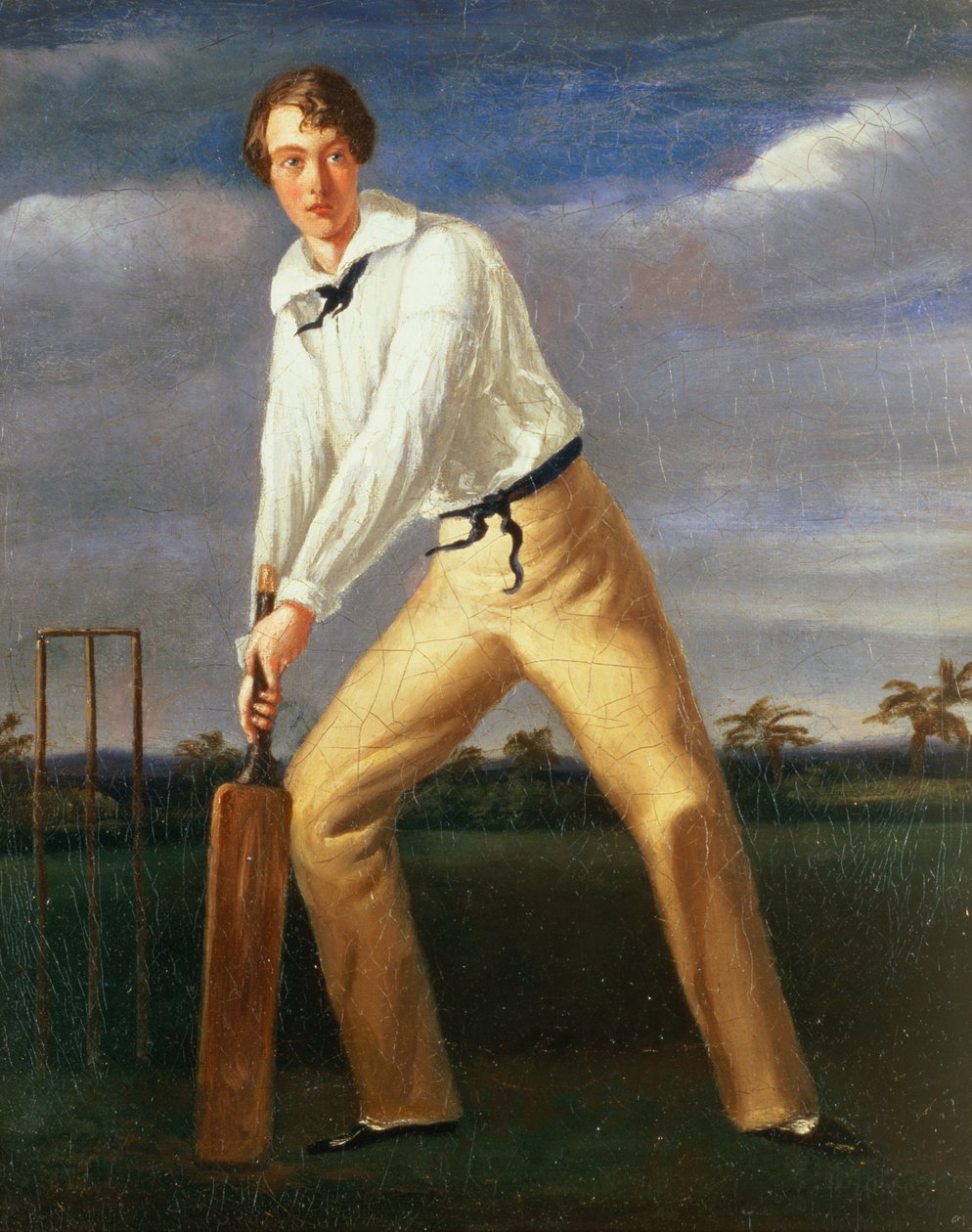 Egy fiatal krikettjátékos portréja, 1816 körül alkotó: English School
