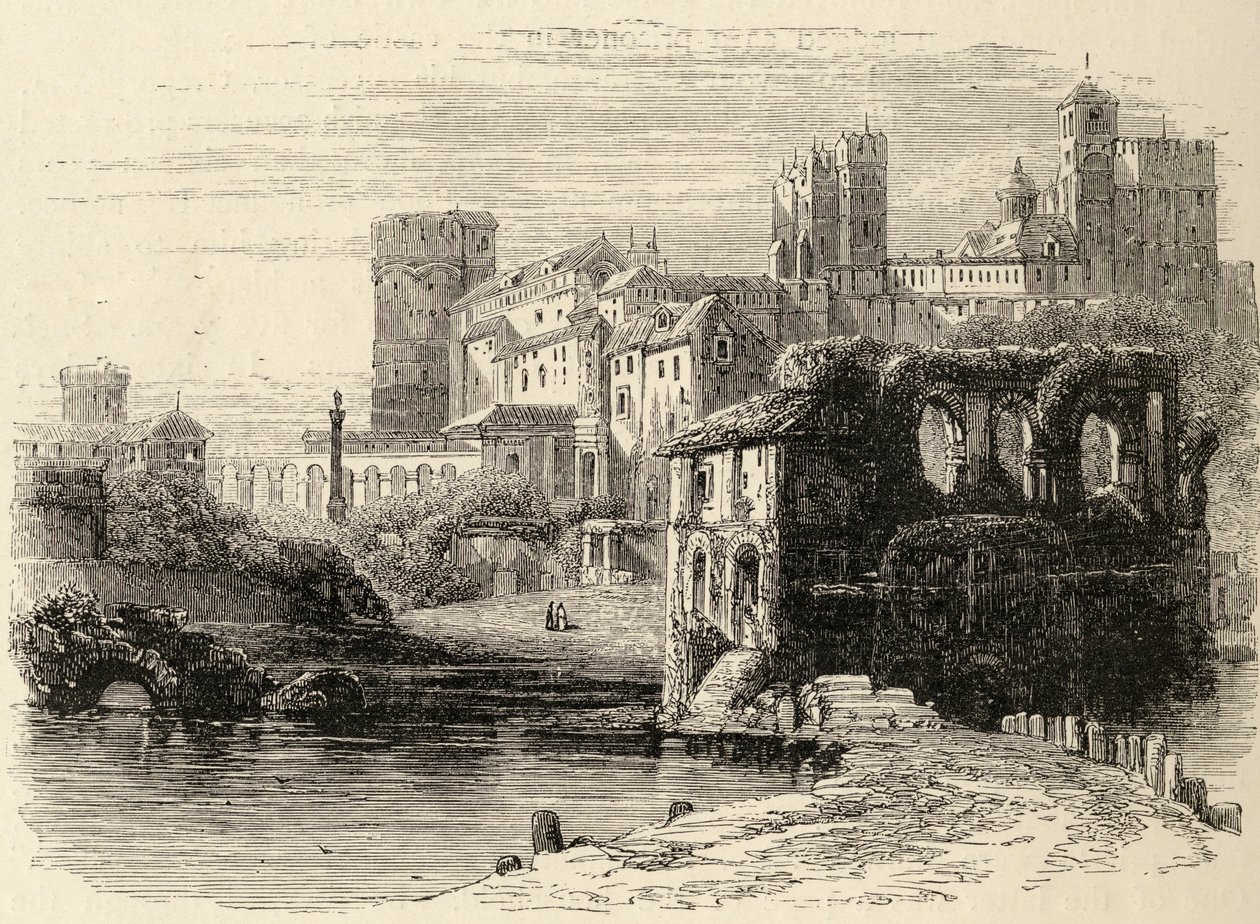 Az Inkvizíció börtöne, Cordoba, Spanyolország, a „Spanish Pictures”-ből, Samuel Manning tiszteletestől, 1870-ben alkotó: English School