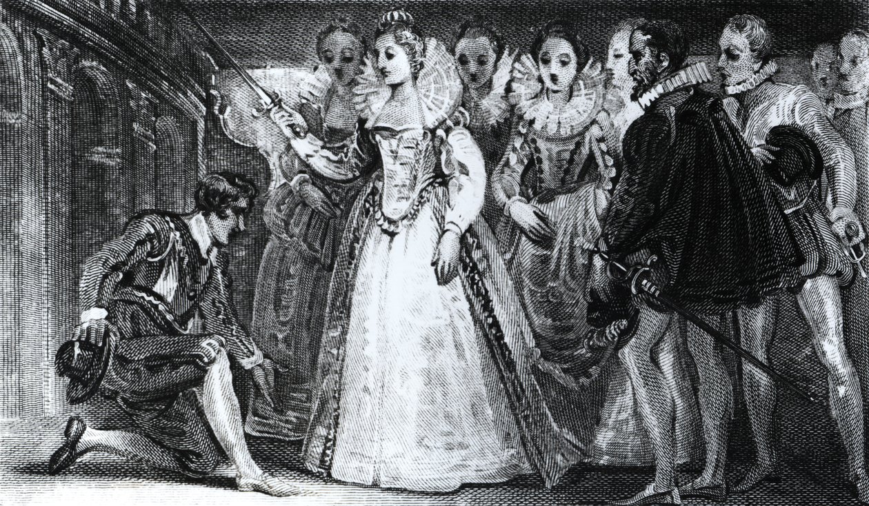 I. Erzsébet királynő (1530-1603) Francis Drake (kb. 1540-96) lovaggá ütötte 1581-ben alkotó: English School