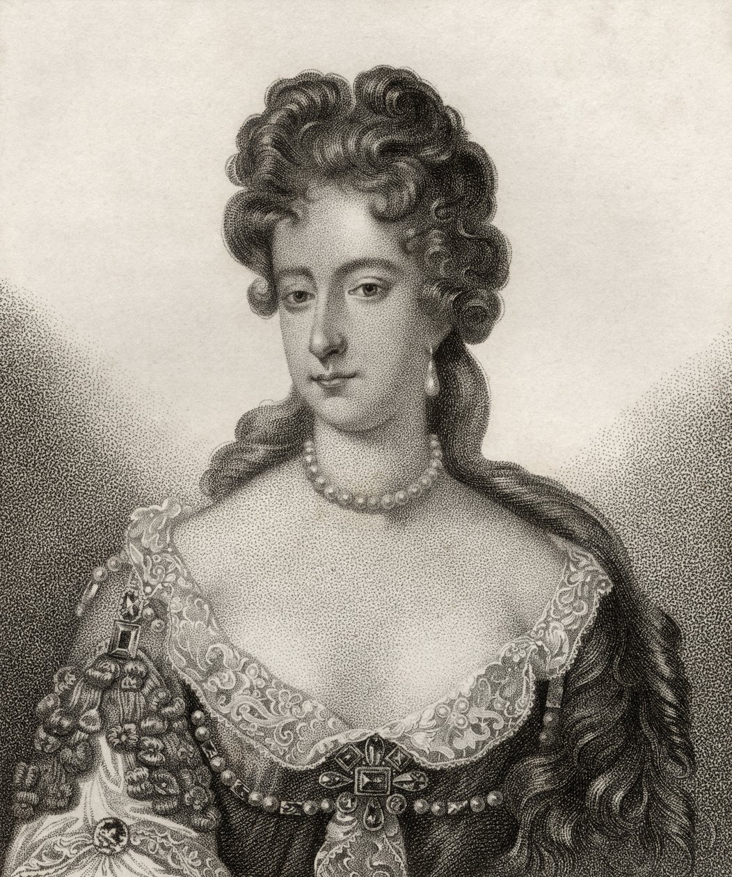 II. Mária királynő, Bocquet metszet, illusztráció a „Királyi és nemes szerzők katalógusából”, 1806-ban megjelent alkotó: English School