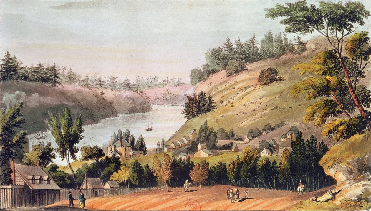 Queenston, az Ontario-tó és az Erie-tó közötti parton, az "Ackermann