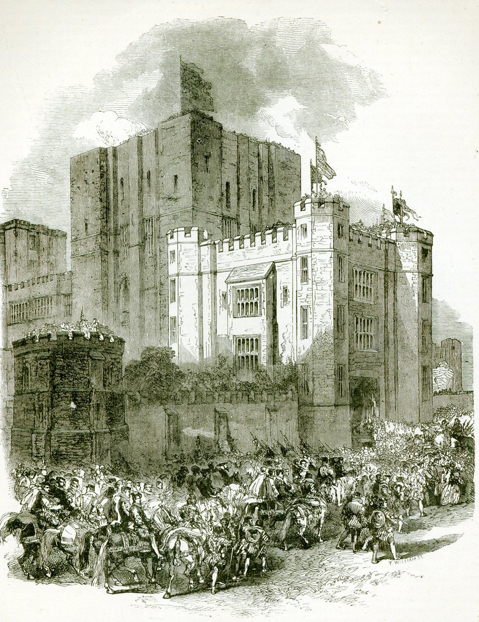 Erzsébet királynő fogadása a Kenilworth kastélyban alkotó: English School