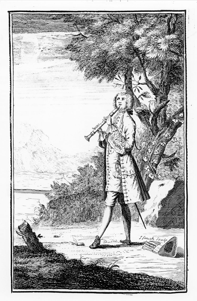 Felvevő, a "Modern Music Masters"-ből, J.Smith metszet, 1731 alkotó: English School