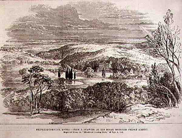 Reinhardsbrunn, Gotha, Őfelsége Albert herceg rajzából, az Illustrated London Newsból, 1886. június 19. alkotó: English School