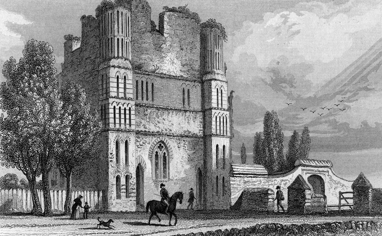 A kenti Malling Abbey maradványai alkotó: English School
