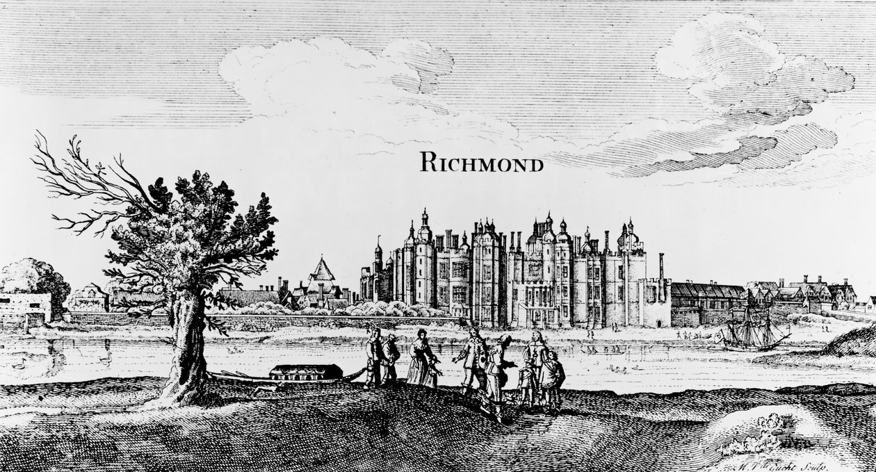 Richmond-palota, vésette Michiel van der Gucht (1660-1725) alkotó: English School