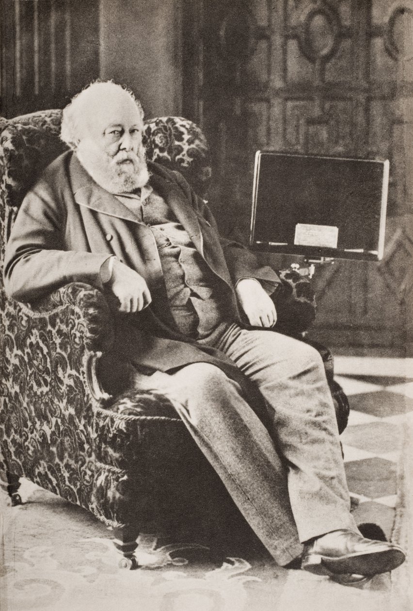 Robert Cecil, Salisbury 3. márkija, illusztráció Andre Maurois "Edward király és kora" című, 1933-ban megjelent könyvéből (nyomtatás). alkotó: English School