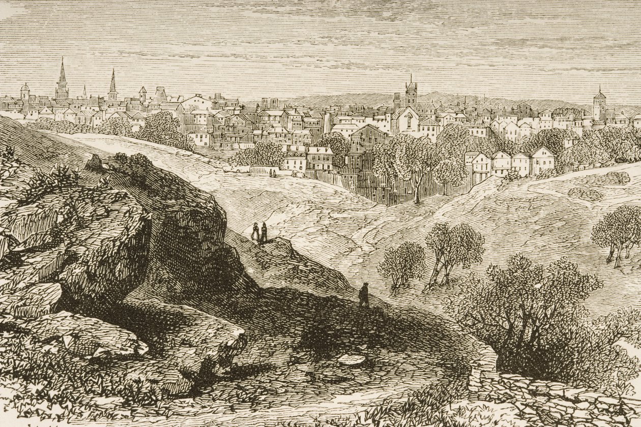 Salem, 1870 körül, a Religious Tract Society által kiadott "American Pictures"-ből, 1876 alkotó: English School