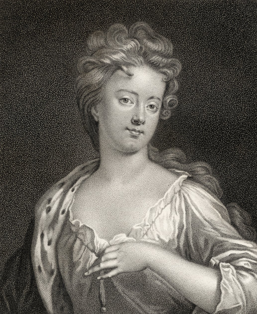 Sarah Jennings, Bocquet metszete, illusztráció a „Királyi és nemes szerzők katalógusából, IV. kötet”, 1806-ban megjelent alkotó: English School