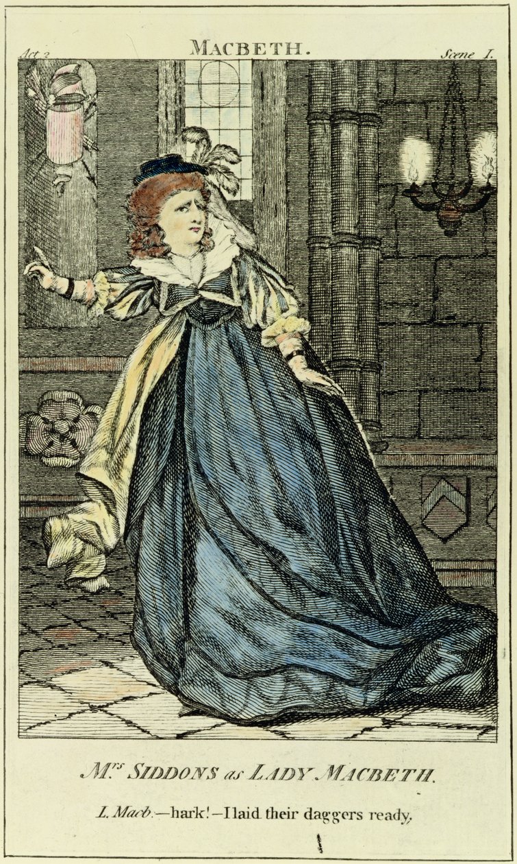 Sarah Siddons (1755-1831) Lady Macbeth szerepében alkotó: English School