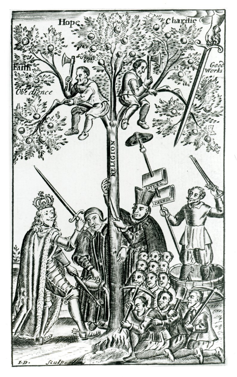 Jelenet Francis Quarles (1592-1644) „A pásztor jóstái” című művéből, 1646 alkotó: English School