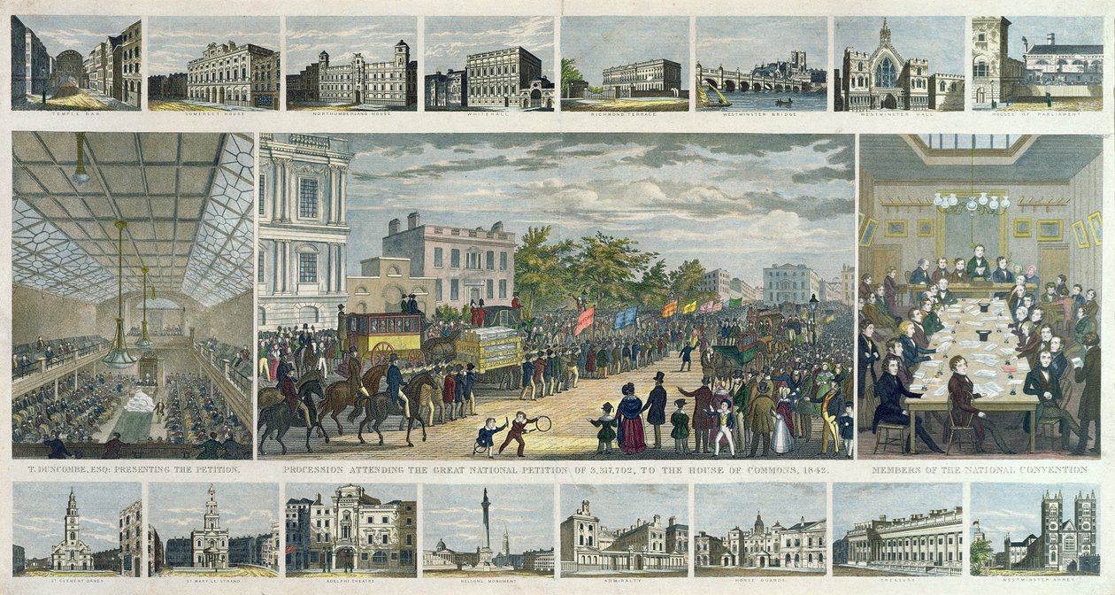 Jelenetek Thomas Duncombe (1796-1861) 1842-ben benyújtott petíciójával kapcsolatban alkotó: English School