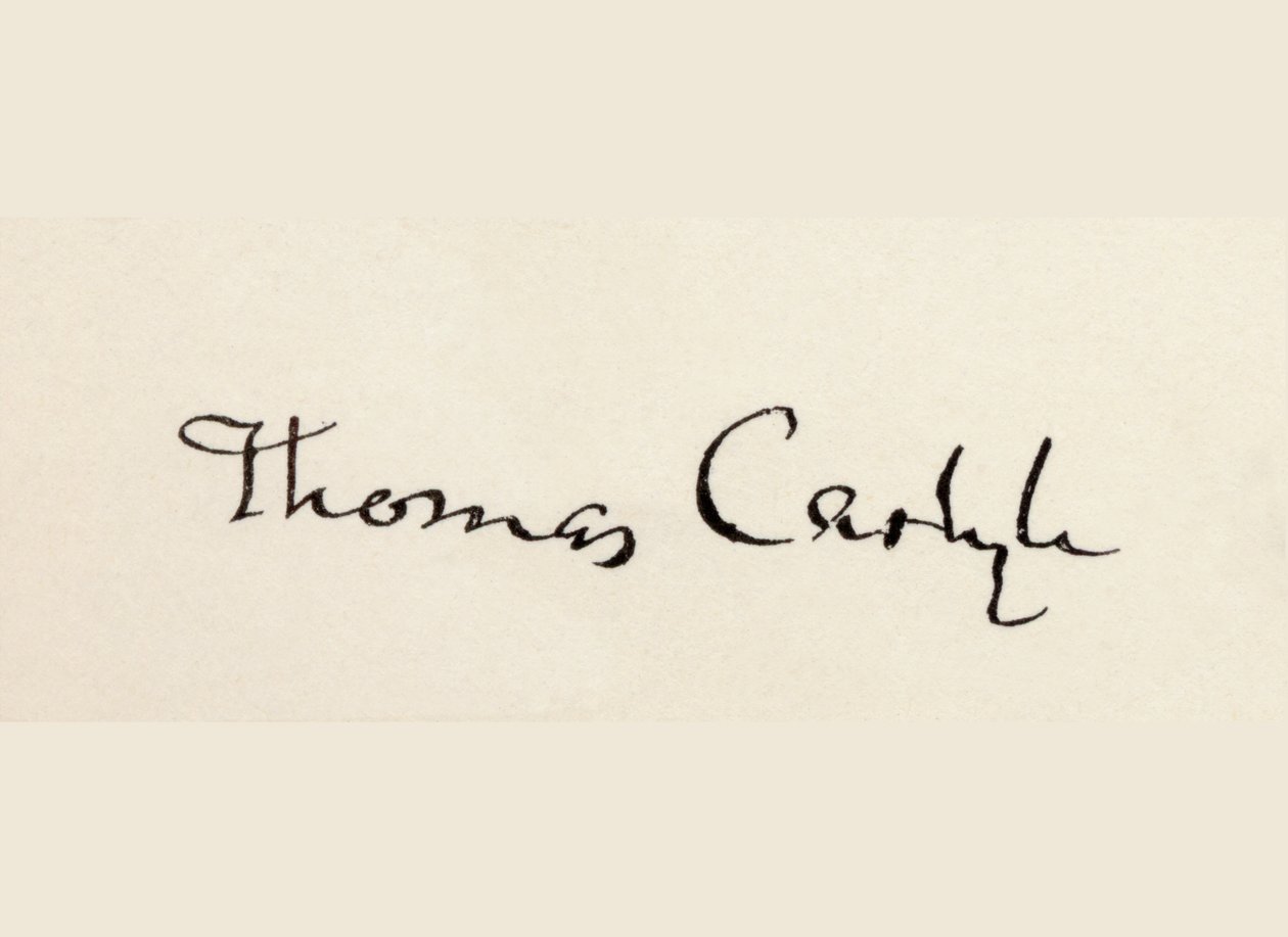 Thomas Carlyle aláírása alkotó: English School