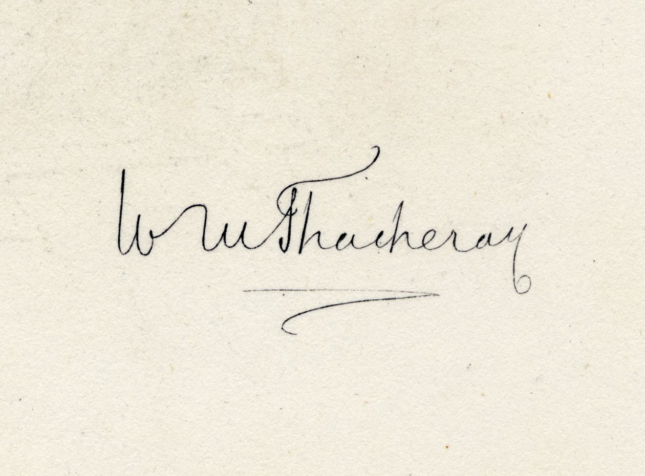 William Makepeace Thackeray (1811-63) aláírása alkotó: English School