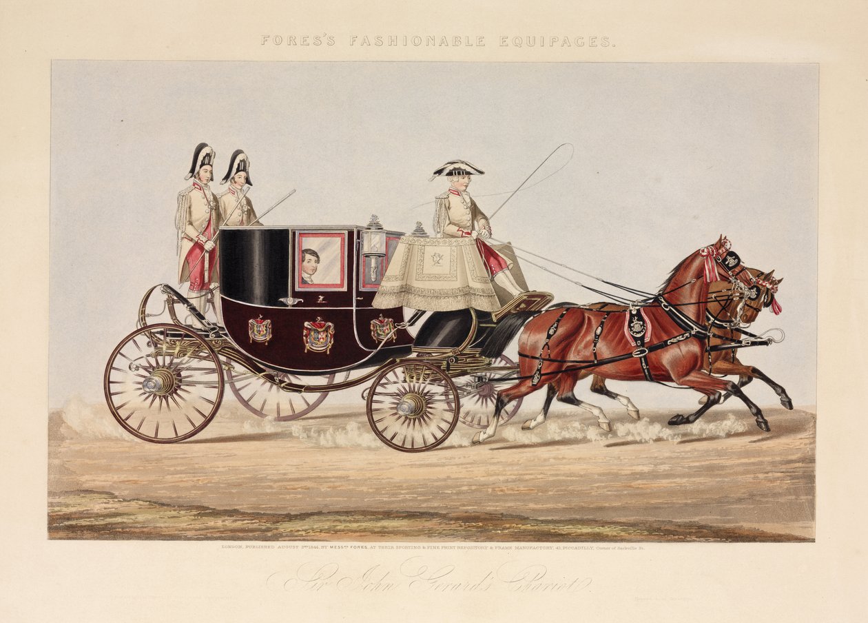Sir John Gerards Chariot, a Fores Fashionable Equipages-től, megjelent Londonban, 1844 alkotó: English School