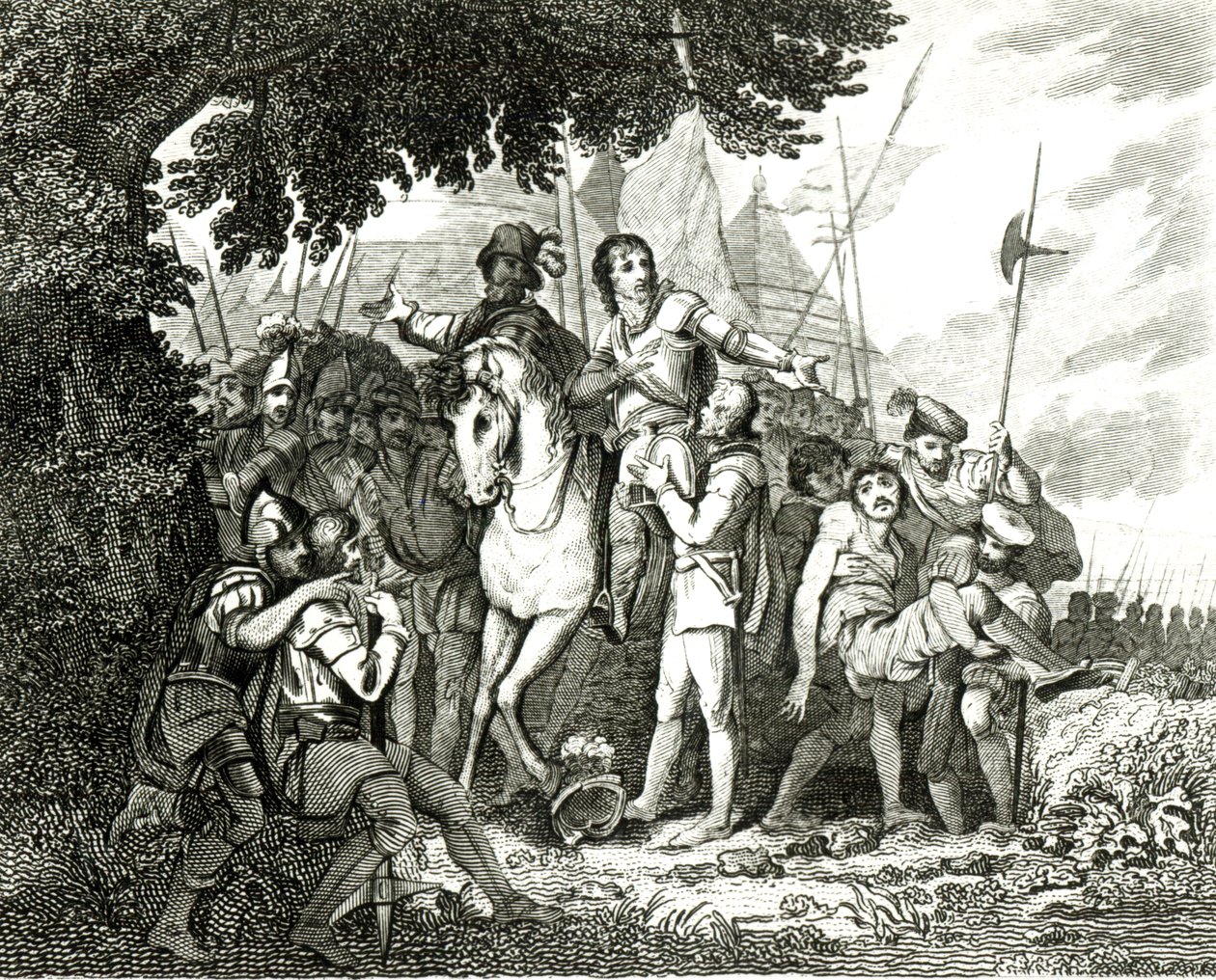 Sir Philip Sidney kedvessége egy katonához, 1815 alkotó: English School