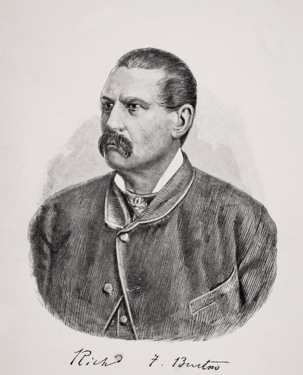 Sir Richard Francis Burton (1821-90) Isabel Burton (1831-96) 1893-ban megjelent "Sir Richard Burton kapitány élete II. kötetéből" alkotó: English School