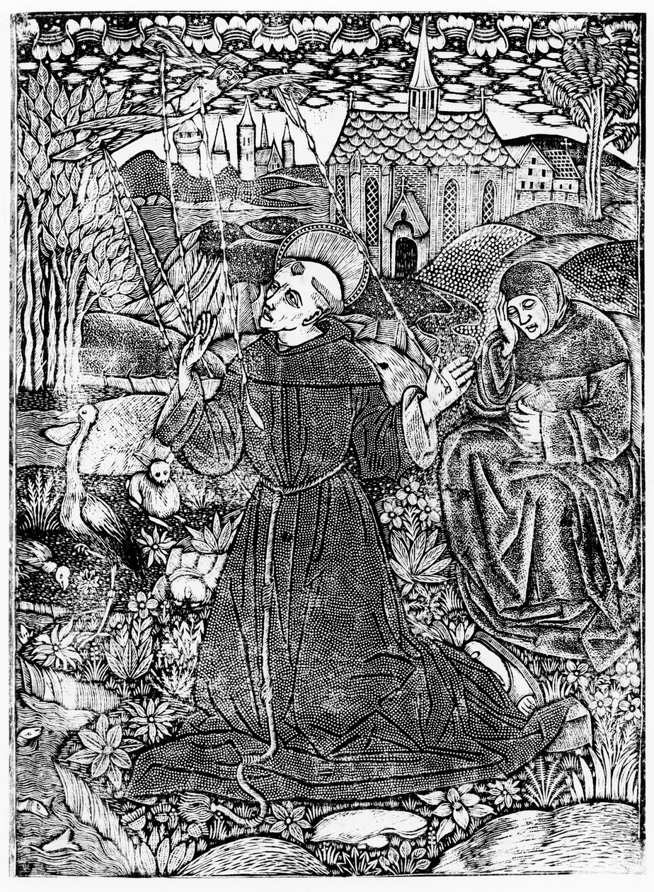 Szent Ferenc a Stigmatákat fogadja alkotó: English School