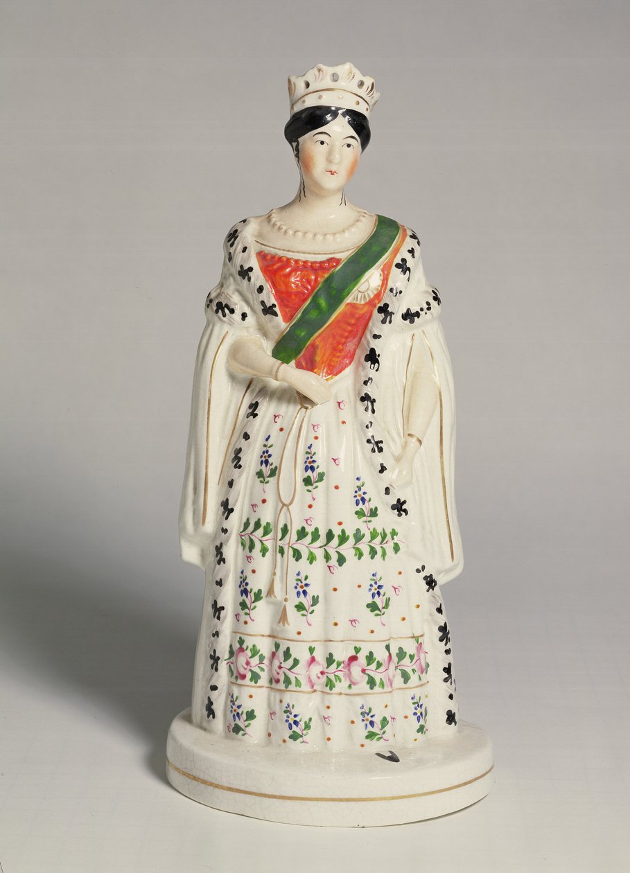 Viktória királynő (1819-1901) Staffordshire-i alakja alkotó: English School