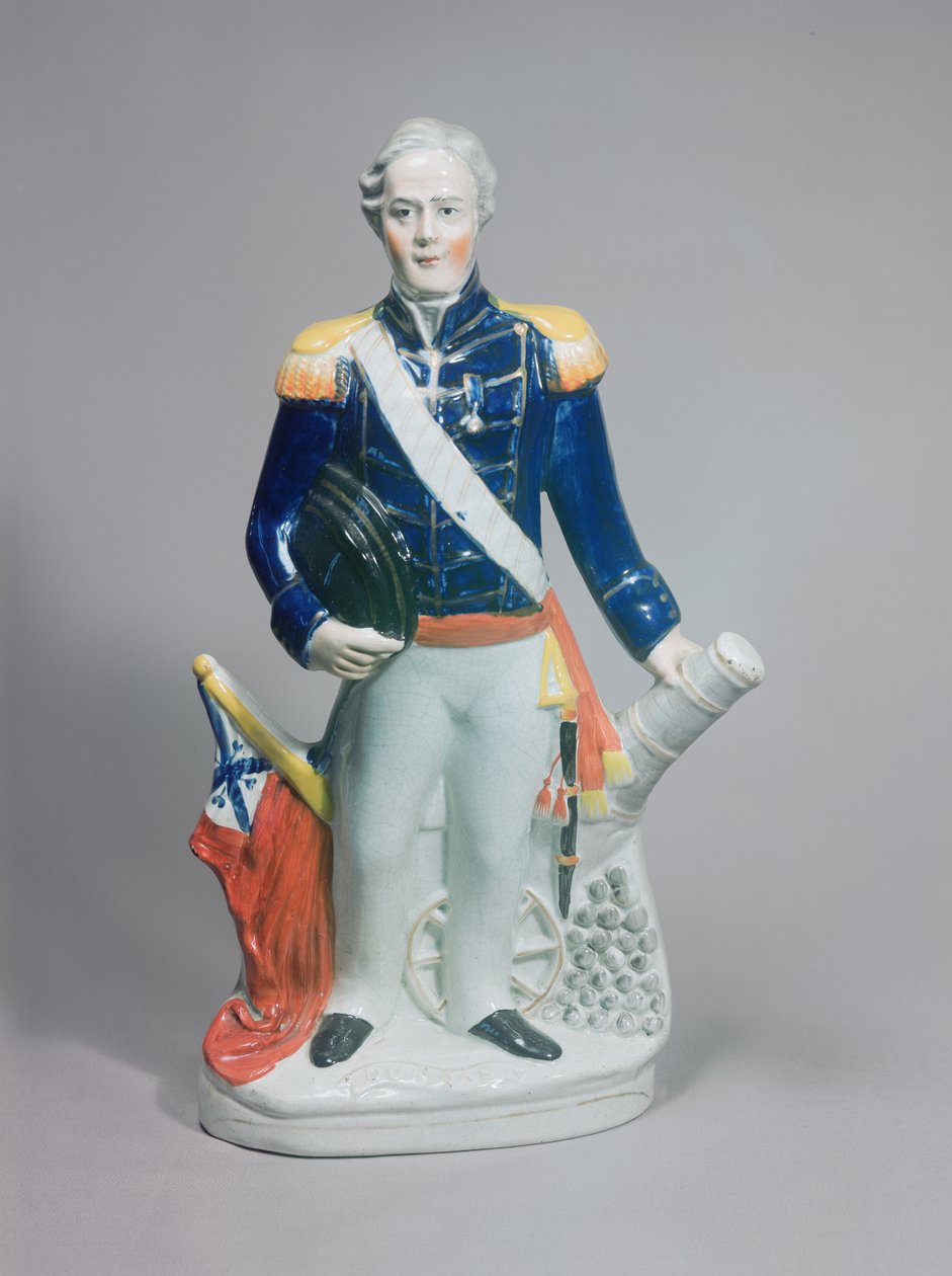 Sir James Dundas Staffordshire-i figurája, 1854 körül (kerámia) alkotó: English School