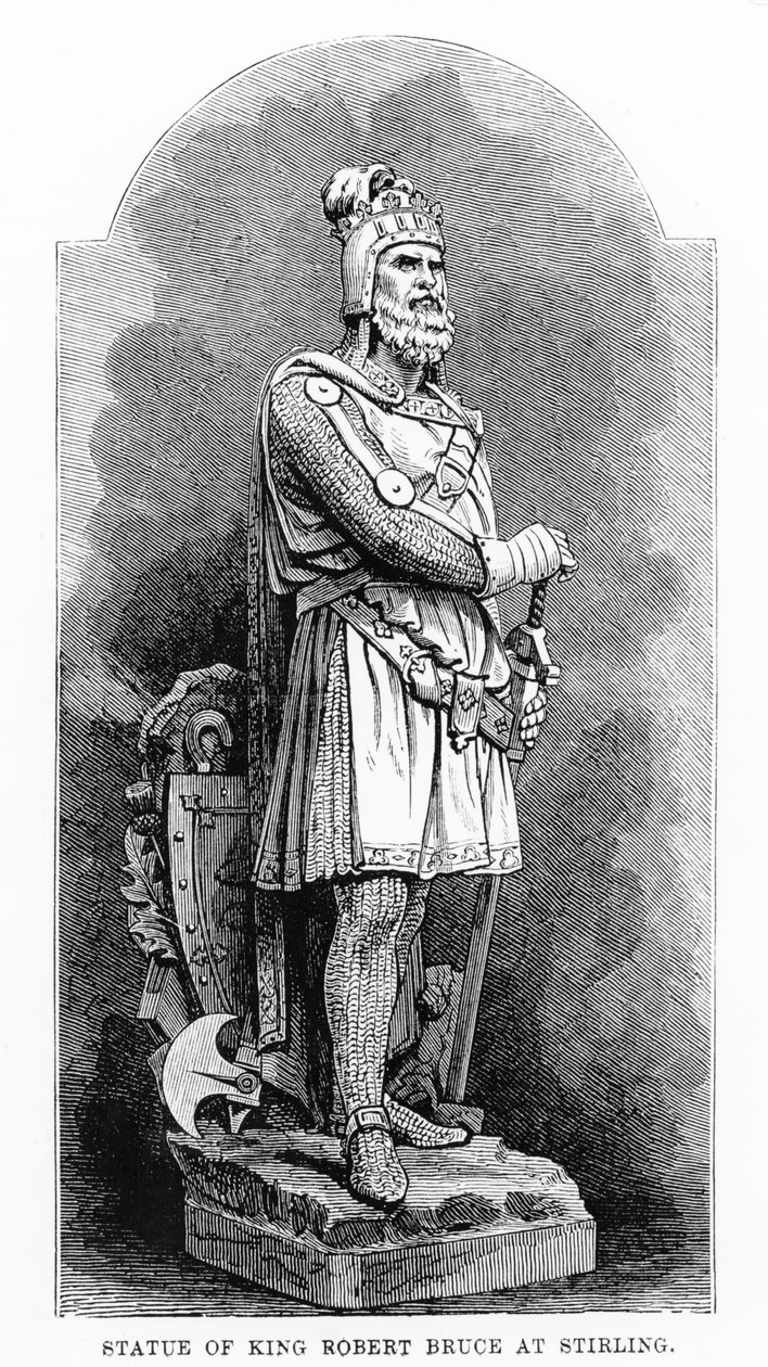 Robert the Bruce király (1274-1329) szobra Stirlingben alkotó: English School