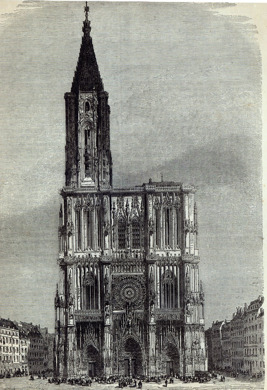 Strasbourg-i katedrális, a „The Illustrated London News”-ból, 1870 alkotó: English School
