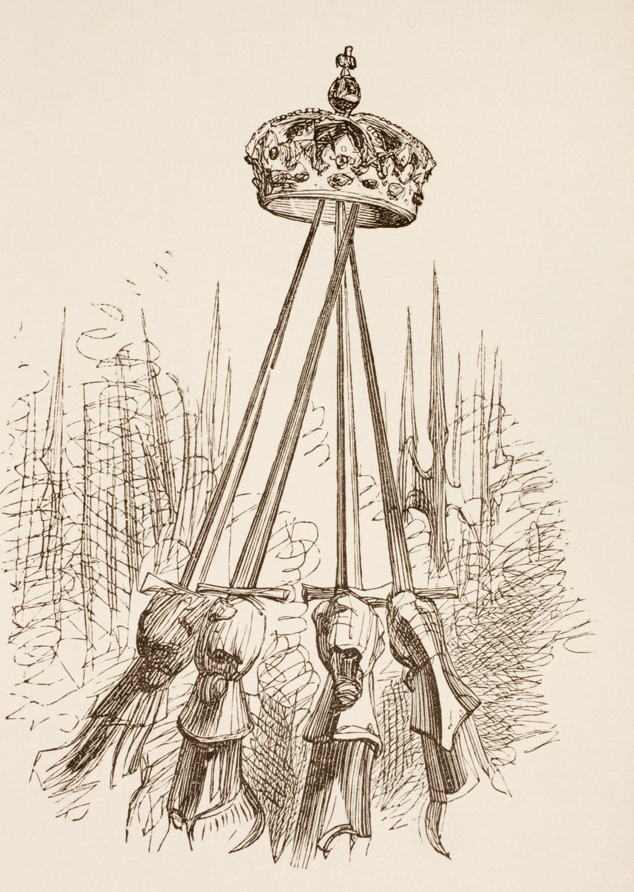 A koronát alátámasztó kardok, 1890 alkotó: English School