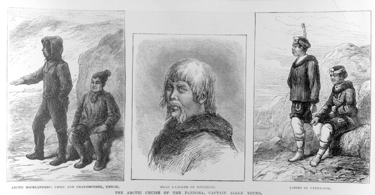 A Pandora sarkvidéki körútja, Allen Young kapitány, megjelent a The Illustrated London News-ban, 1876 alkotó: English School