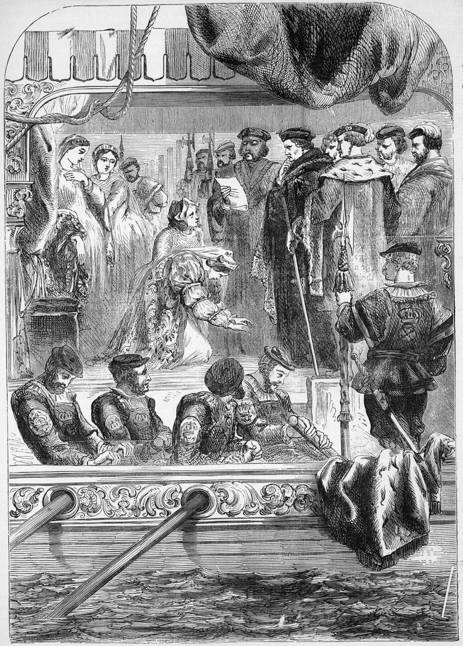 Boleyn Anne letartóztatása (nyomtatott) alkotó: English School