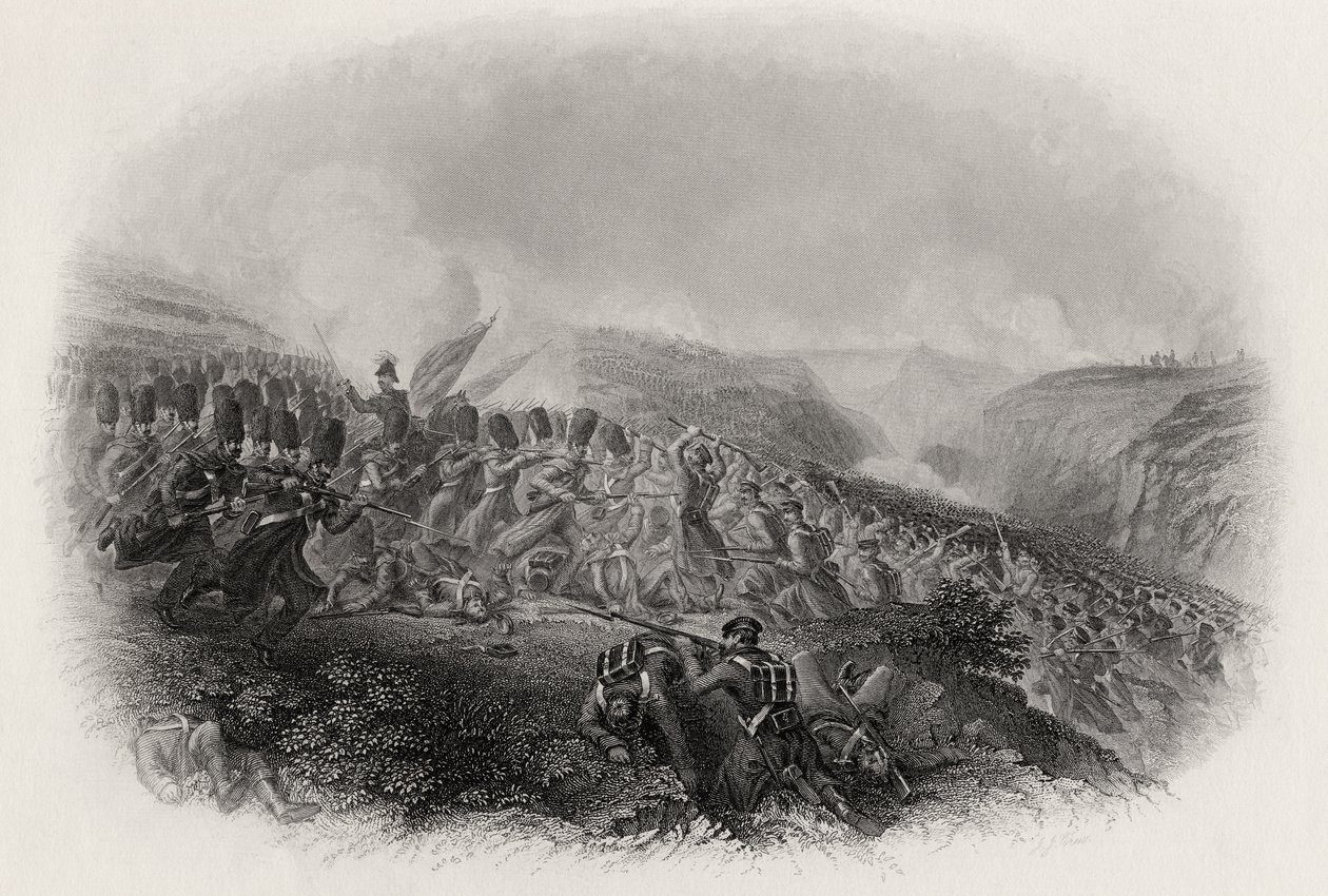 Az inkermann-i csata, a gárdisták megbízatása, 1854 alkotó: English School