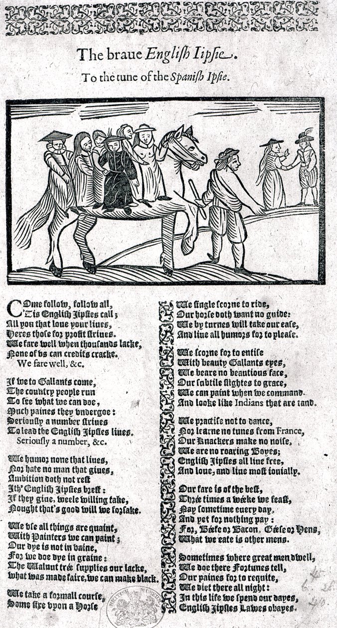 "A bátor angol cigány", illusztráció az "A Book of Roxburghe Ballads"-ból. alkotó: English School